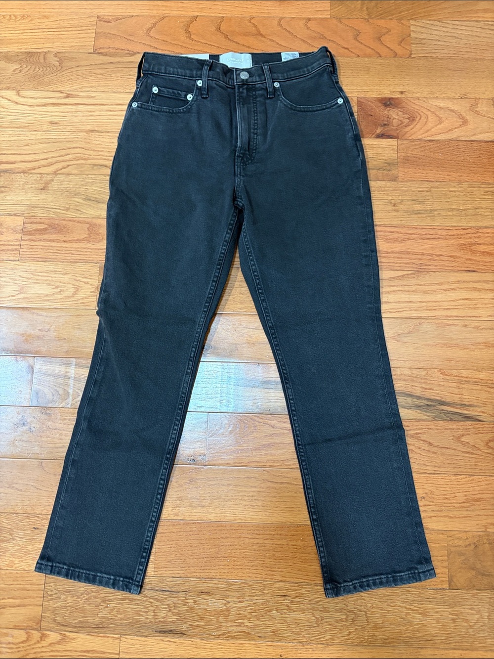 NWT Everlane The Original Cheeky Jeans Washed Black Size 26  Short
